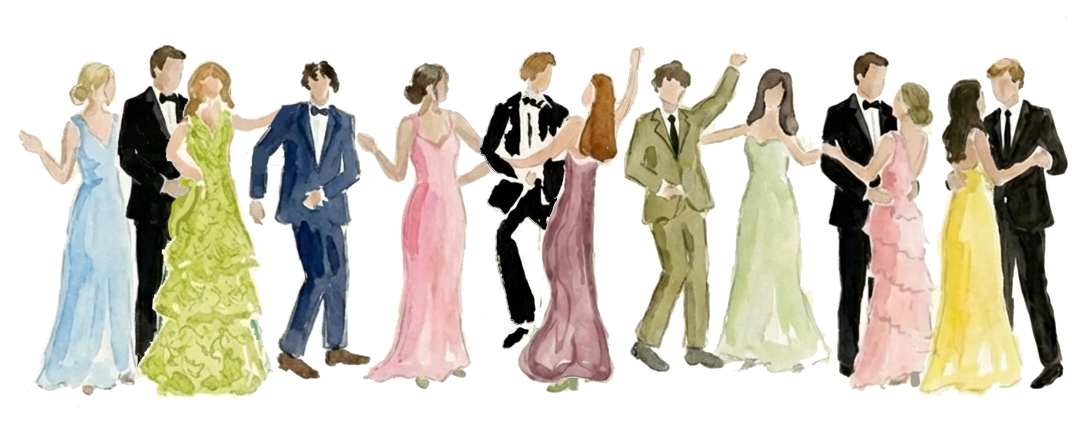 Elegant guests illustration